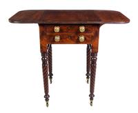 An American Classical Drop-Leaf Work Table Height 28 3/4 x width 18 1/2 x depth 19 inches (closed). — 19TH CENTURY