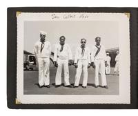 [KOREAN WAR]. Photograph album featuring African American sailors during the Korean War.