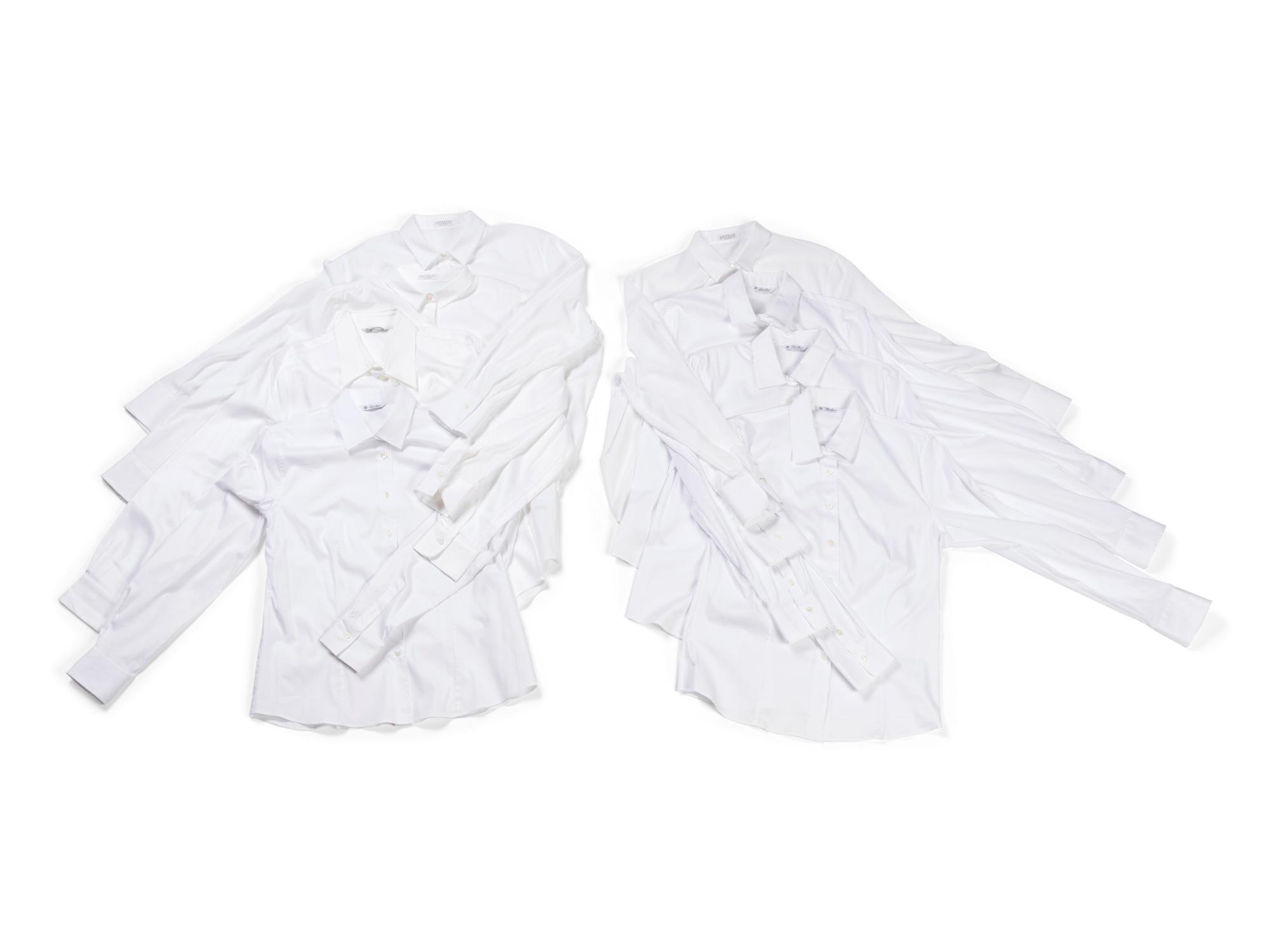 Eight Button Down Tops: Five Loro Piana, Three Brunello Cucinelli