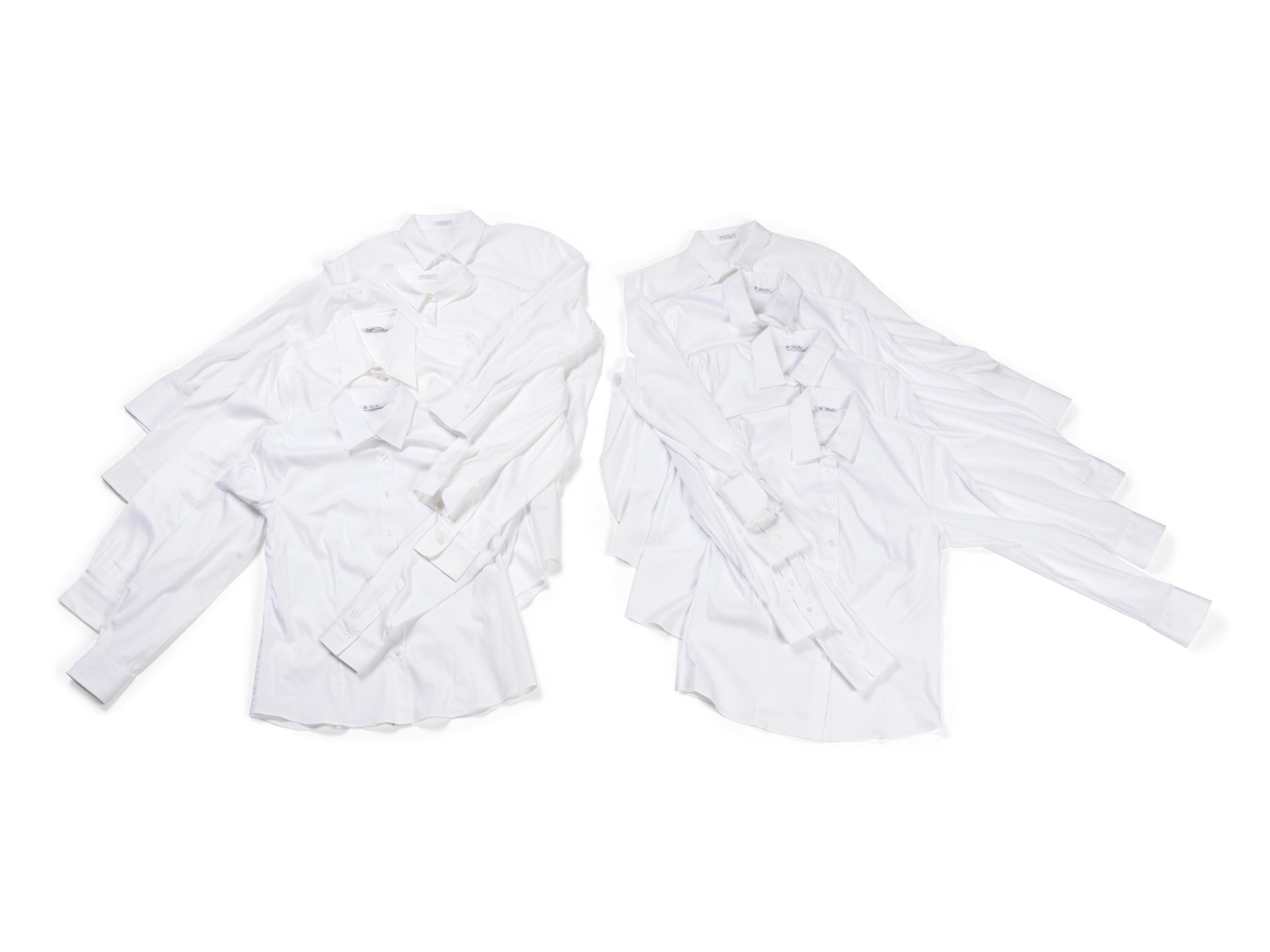 Eight Button Down Tops: Five Loro Piana, Three Brunello Cucinelli