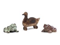 Three Animal Form Decorative Items