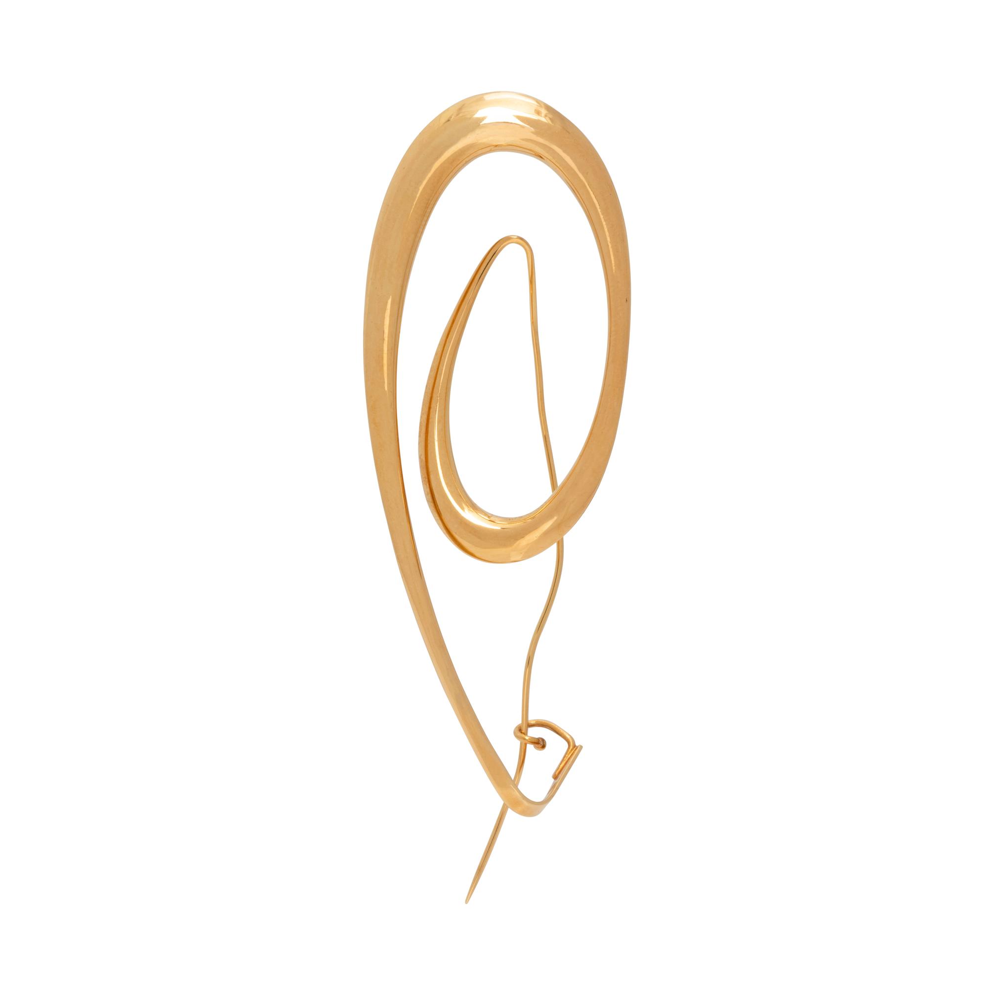 JUHA KOSKELA, MODERNIST, YELLOW GOLD BROOCH