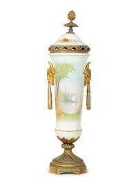 A Gilt Bronze Mounted Sèvres Style Porcelain Urn