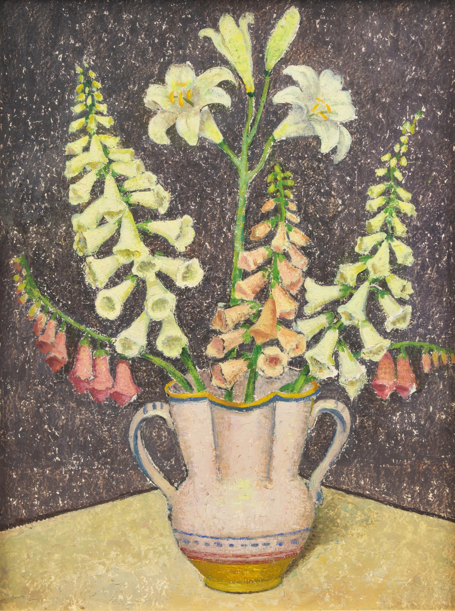 Foxgloves and Lily (Flowers in a Vase)