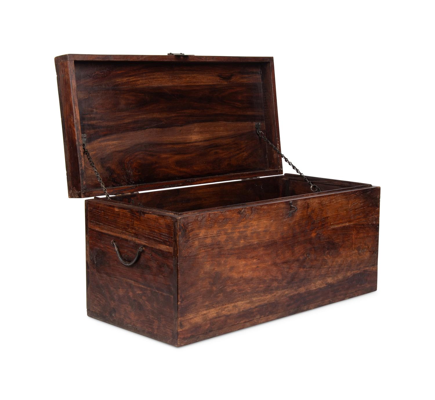 A Chinese Export Hardwood Trunk