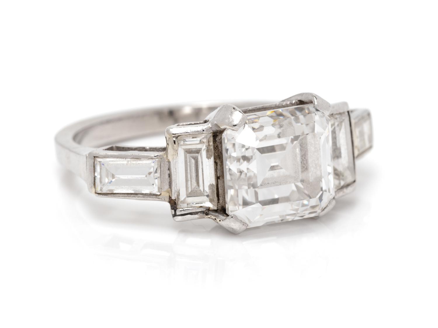 A Platinum and Diamond Ring,