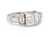 A Platinum and Diamond Ring,