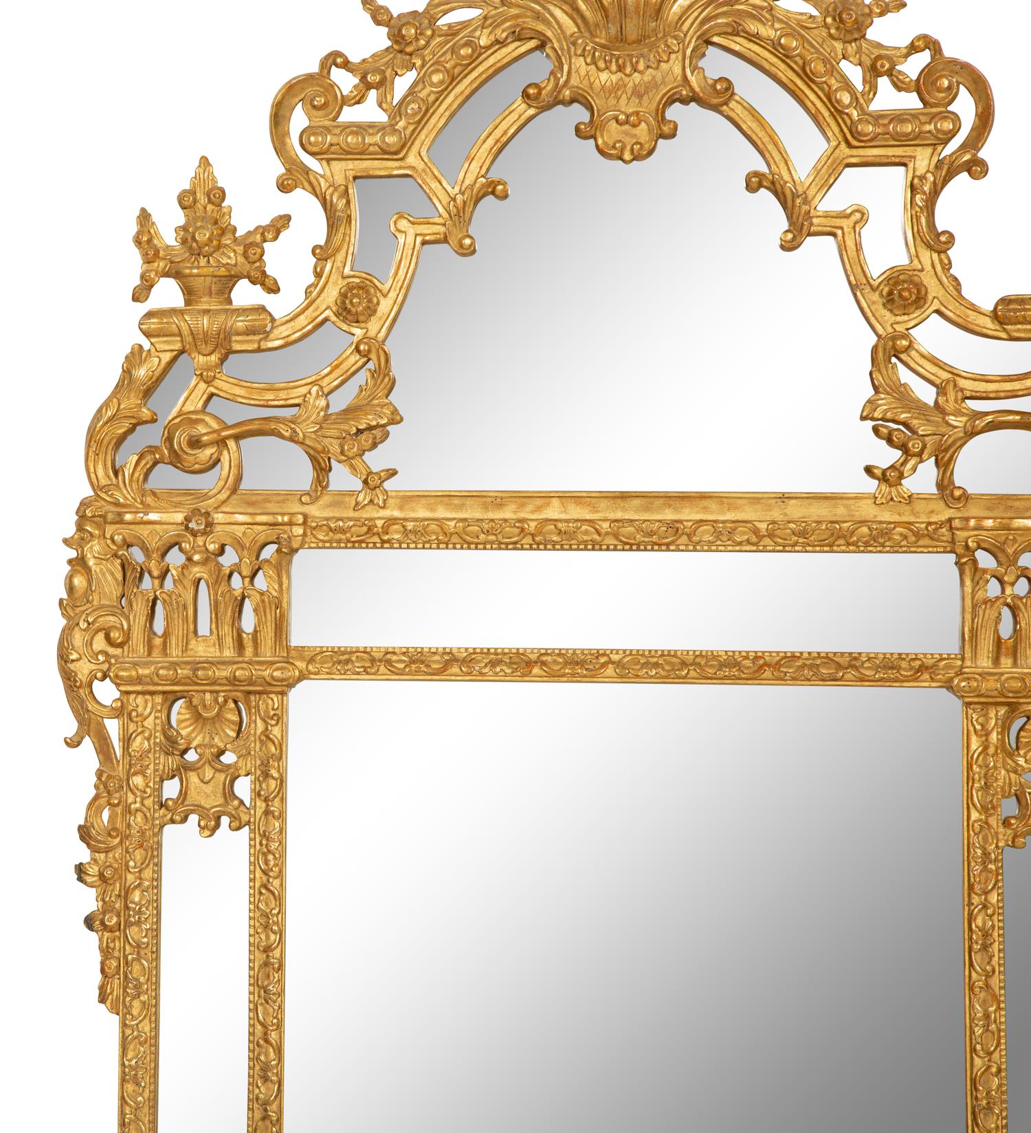 A Louis XV Style Giltwood Mirror
