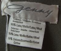 A Genny Olive Wool Pant Suit, Jacket size 6, pants size 8.