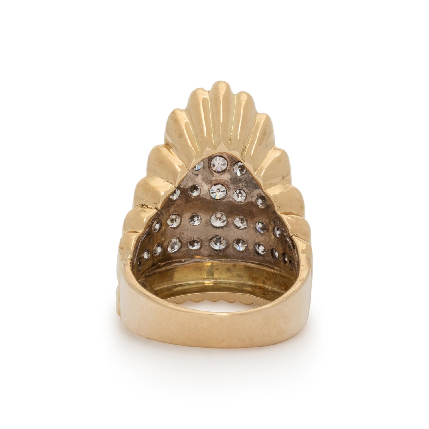 BICOLOR GOLD AND DIAMOND RING