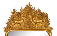 A Carver's Guild Giltwood The Deer Who Eat My Hosta Mirror