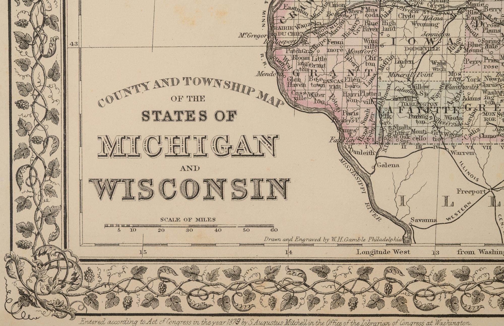 A Group of 13 maps of Chicago and Illinois, comprising: