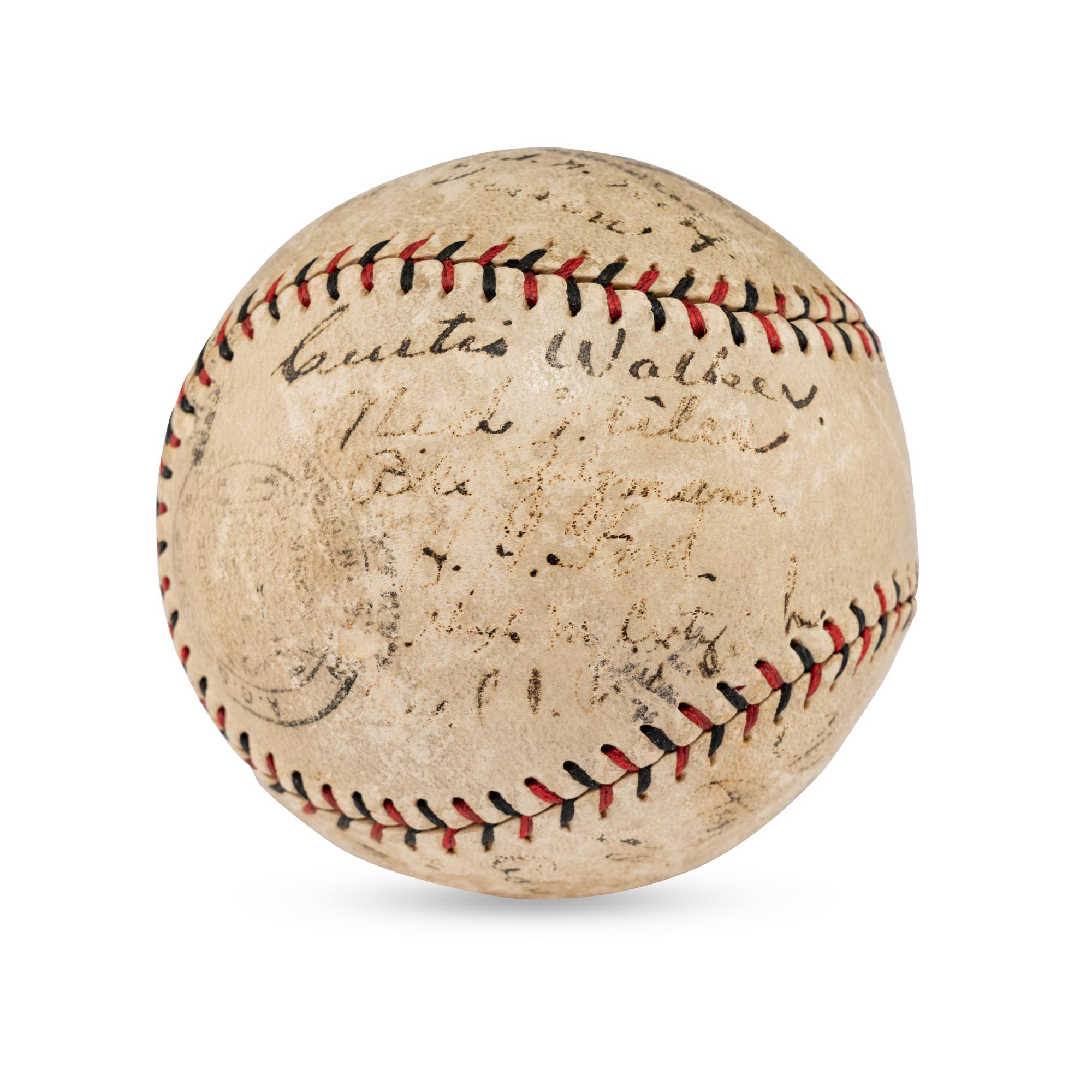 A 1923 Cincinnati Reds Team Signed Autograph Baseball (Beckett Authentication Services Letter of Authenticity)