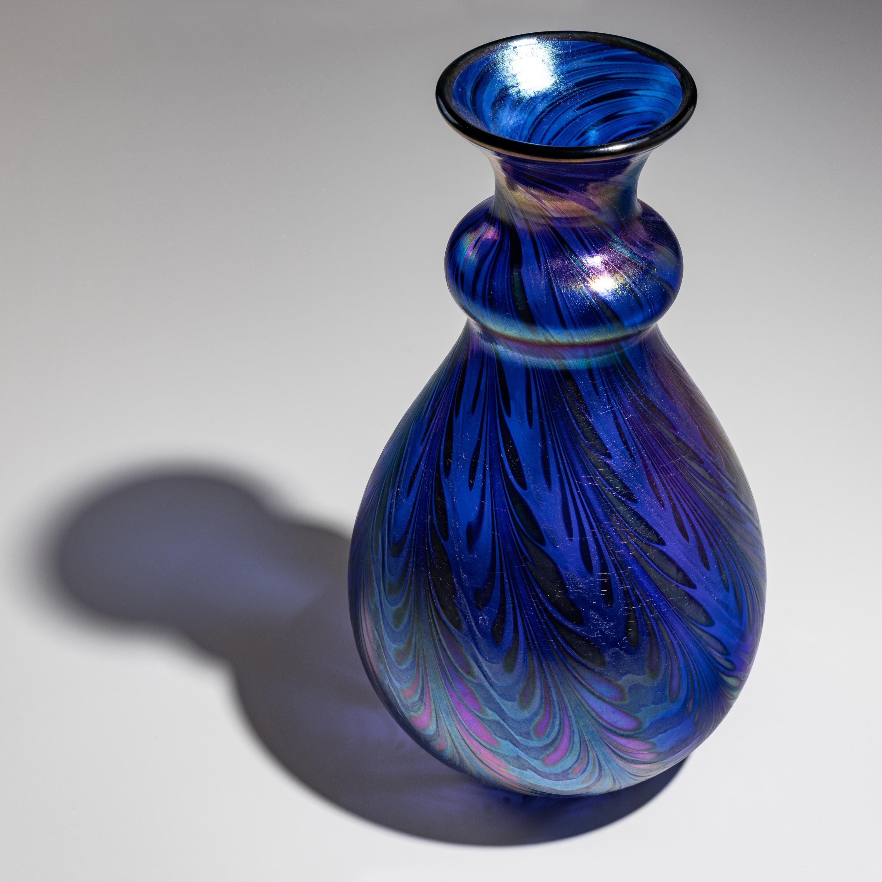 Charles Lotton (American, 1935–2021) — Iridescent Peacock Vase, 2005