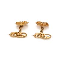 ART NOUVEAU, YELLOW GOLD CUFFLINKS