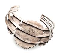 Navajo and Zuni Silver and Cluster Cuff Bracelets