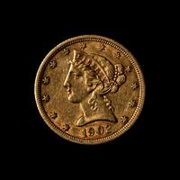 A 1902-S Liberty Head $5 Gold Coin