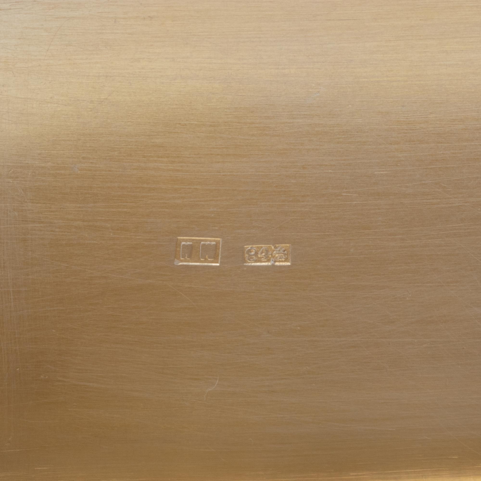 A Russian Silver Trompe l'Oeil Table-Top Cigarette Box