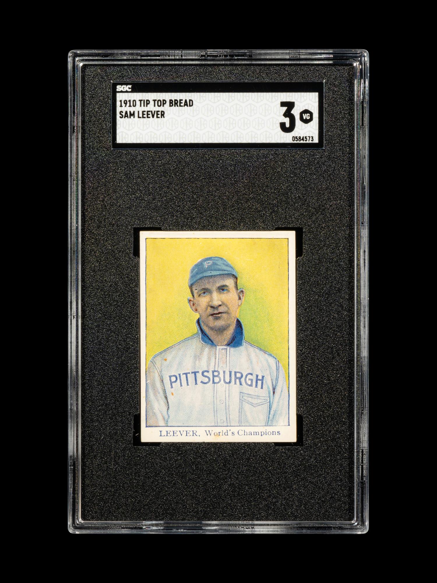 A 1910 Tip Top Bread Sam Leever Baseball Card (SGC 3 VG)