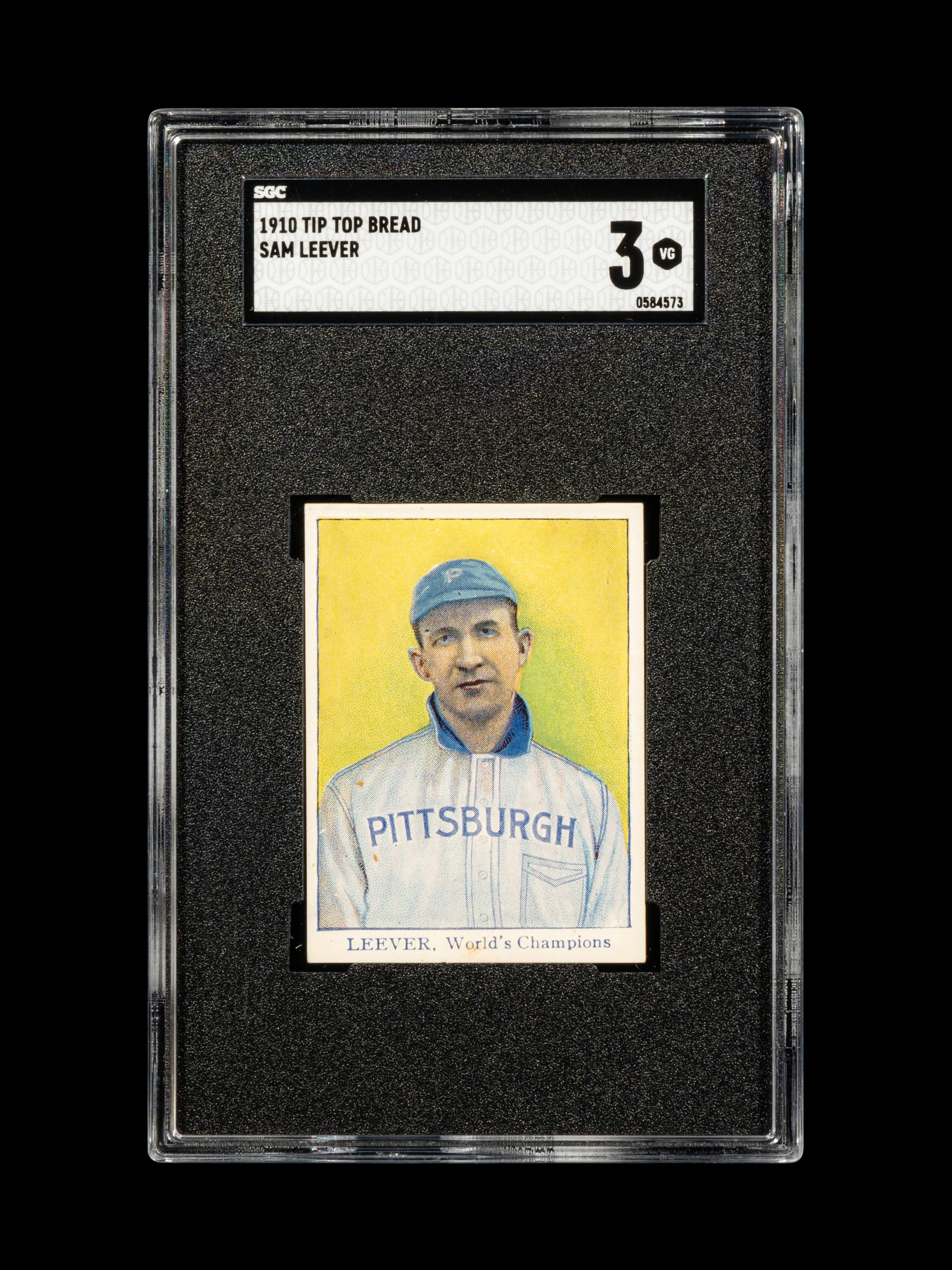A 1910 Tip Top Bread Sam Leever Baseball Card (SGC 3 VG)
