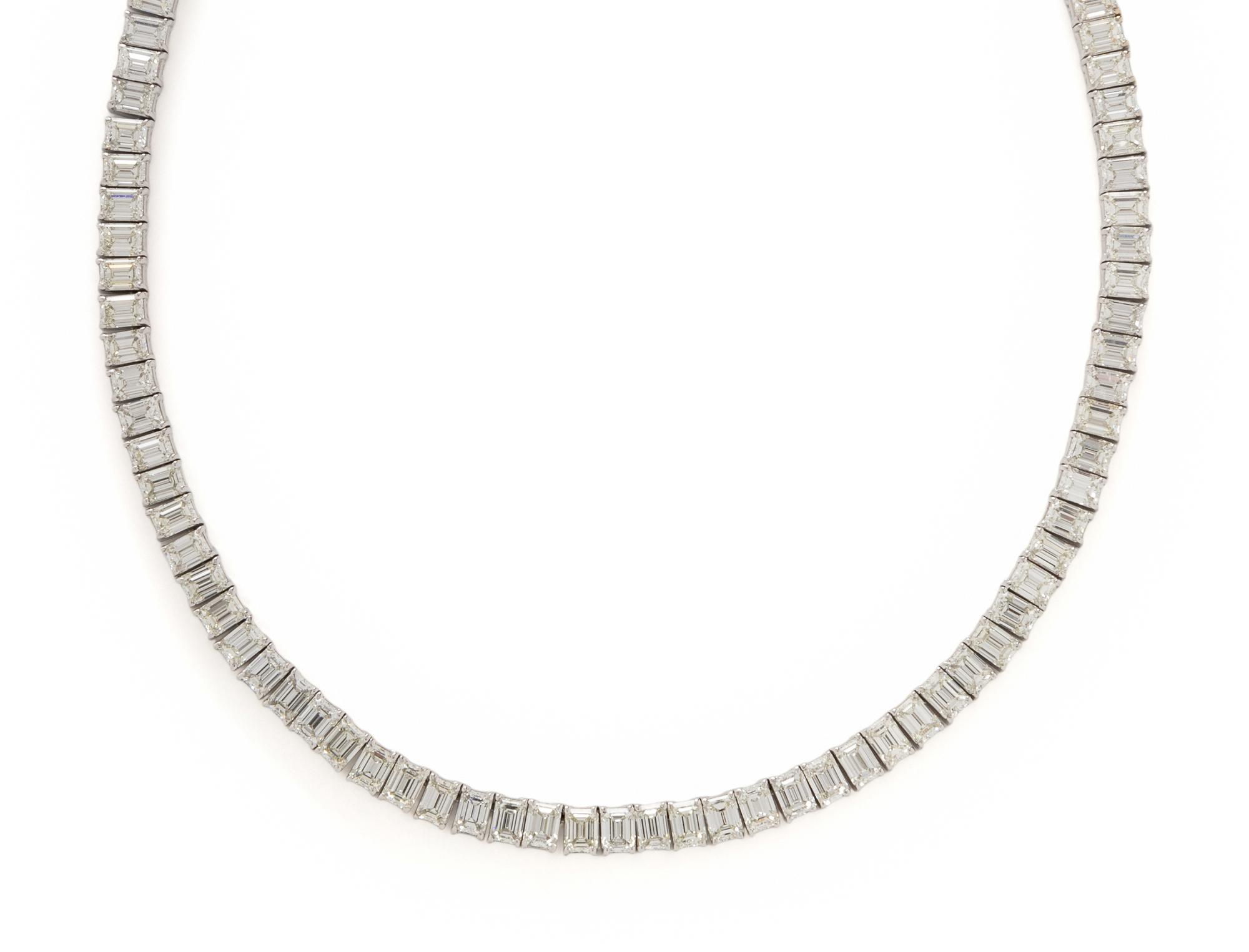 PLATINUM AND DIAMOND RIVIÈRE NECKLACE