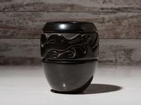 Carved Blackware Jar