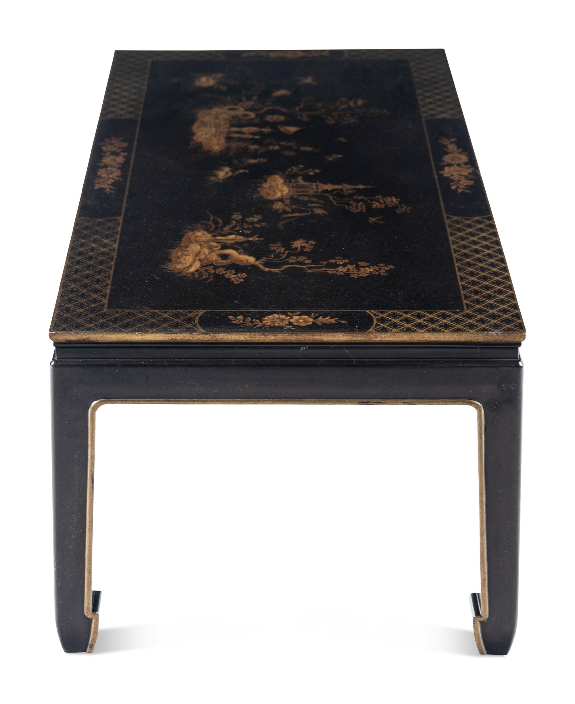 A Chinese Style Lacquered Low Table