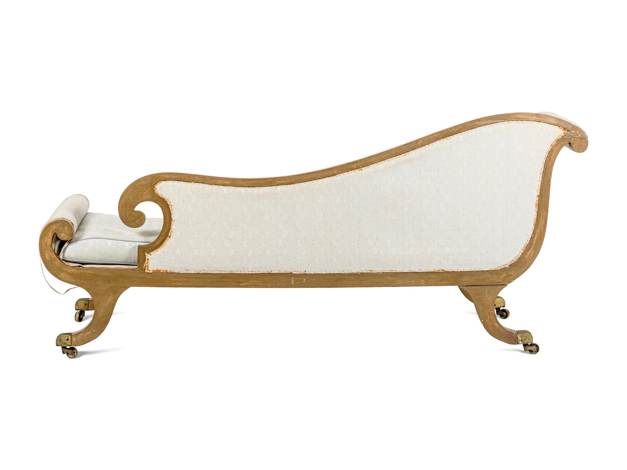 A Regency Painted Chaise Longue