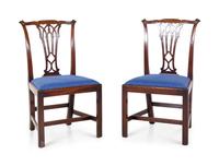 A Set of Six George III Mahogany Dining Chairs