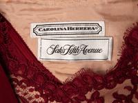 Carolina Herrera, Maroon Lace & Silk Gown