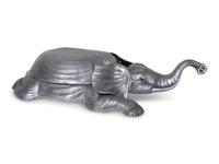 A Large Arthur Court Cast Aluminum Elephant Centerpiece and Cover
