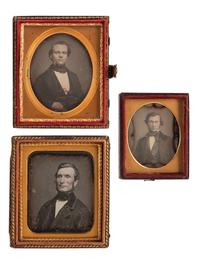 [EARLY PHOTOGRAPHY]. A group of 21 daguerreotype portraits of distinguished gentlemen of various ages, including: