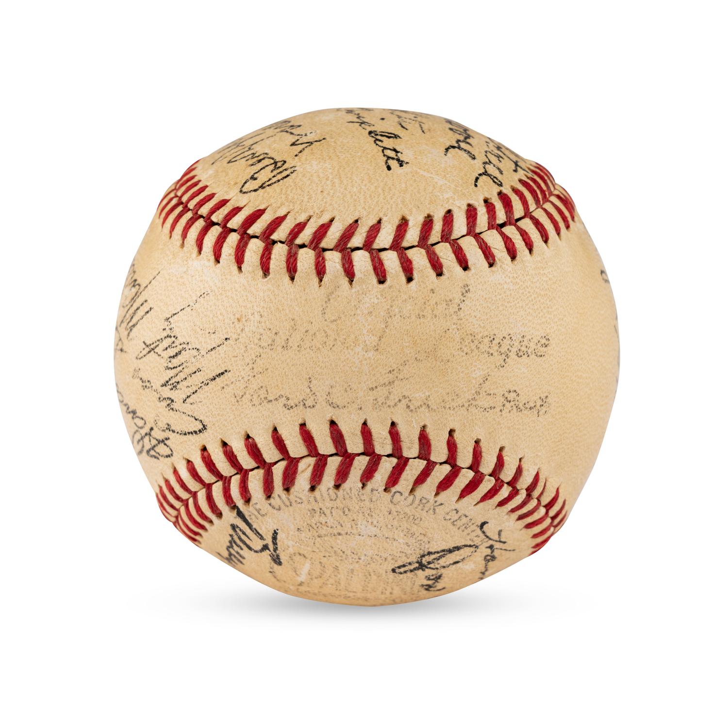 A 1941 St. Louis Cardinals Team Signed Autograph Baseball from The Collection of Lon Warneke (Beckett Authentication Services Letter of Authenticity)