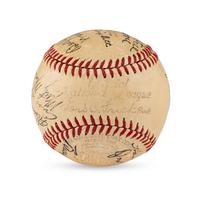 A 1941 St. Louis Cardinals Team Signed Autograph Baseball from The Collection of Lon Warneke (Beckett Authentication Services Letter of Authenticity)