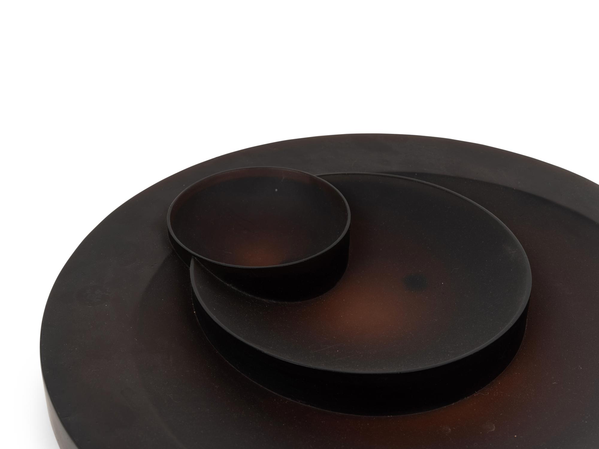 A Daum Twins Series Pâte de Verre Coupe