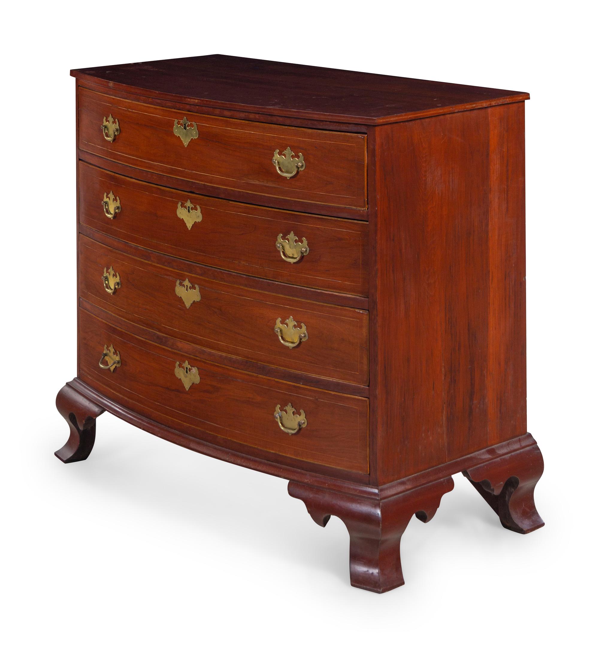 A Chippendale Cherry and Mahogany Chest of Drawers
