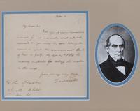 WEBSTER, Daniel (1782-1852). Autograph letter signed (“Dan’l Webster”), to J. M. White. N.p., 4 March n.y.