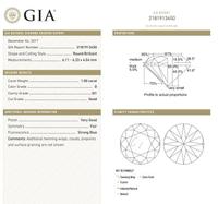 A 1.00 Carat Round Brilliant Cut Diamond,