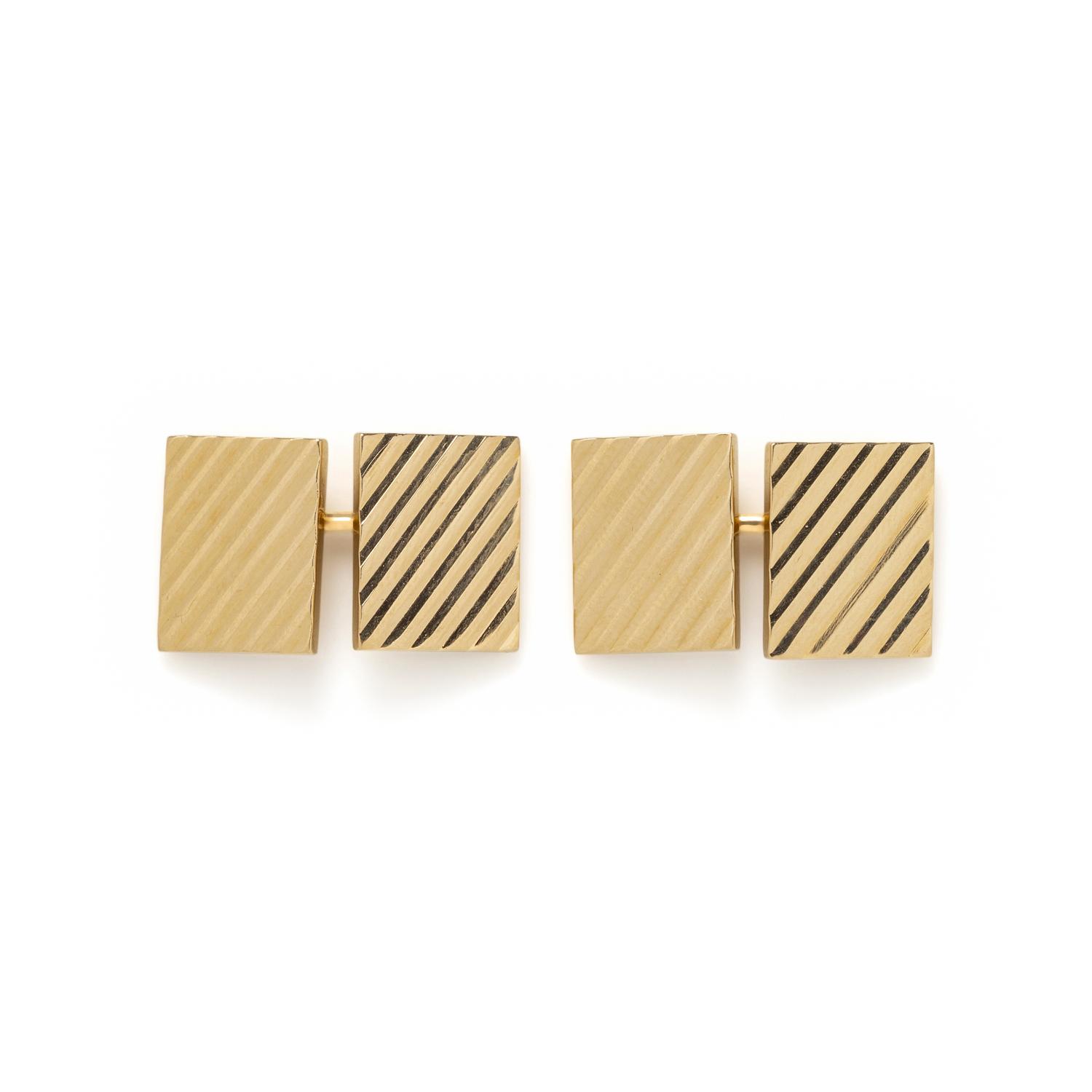CARTIER, YELLOW GOLD CUFFLINKS