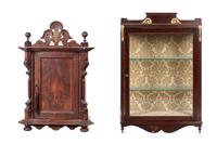A Continental Table Top Walnut Cabinet