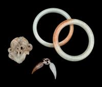 Four Chinese Jadeite Jewelry
