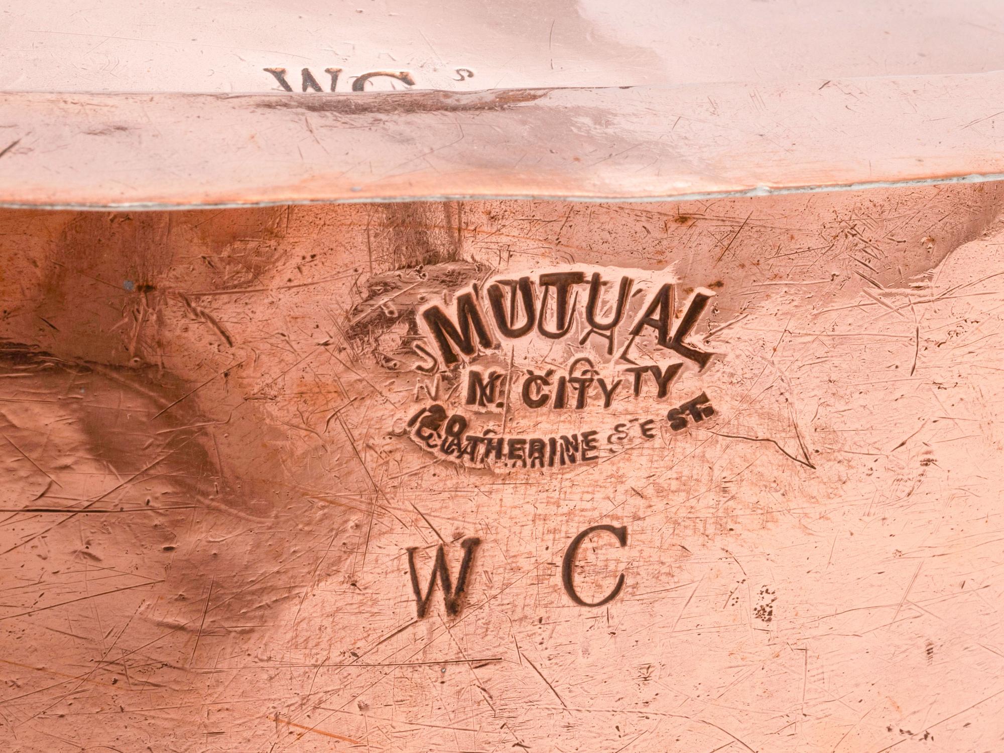 An American Oval Copper Brazier with Cover