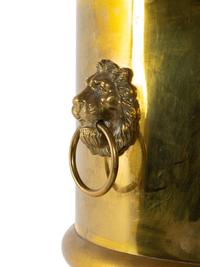 A Large English Brass Jardinière on Stand