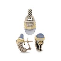DAVID YURMAN, CHALCEDONY AND TANZANITE SET
