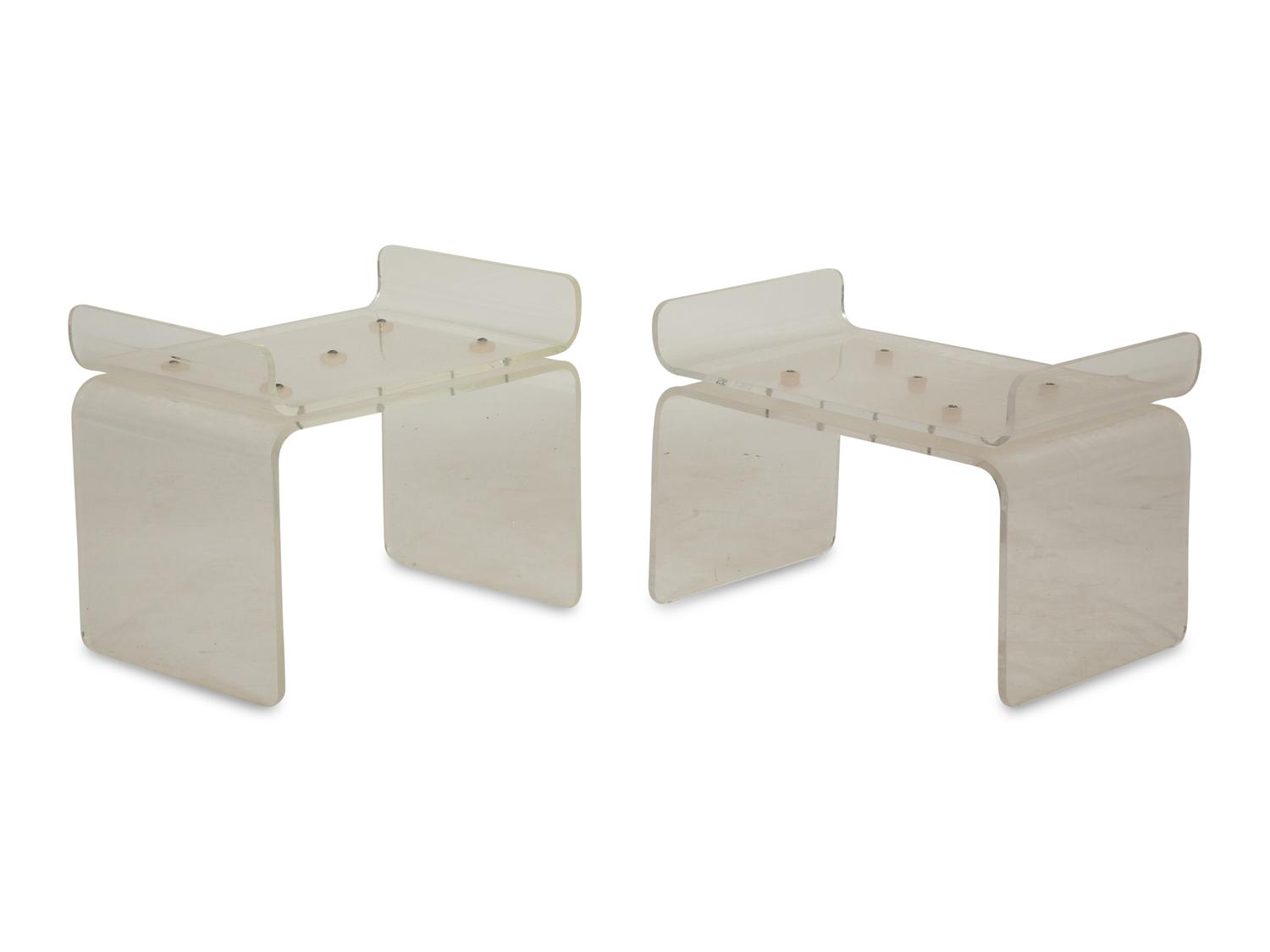 Two Acrylic Benches