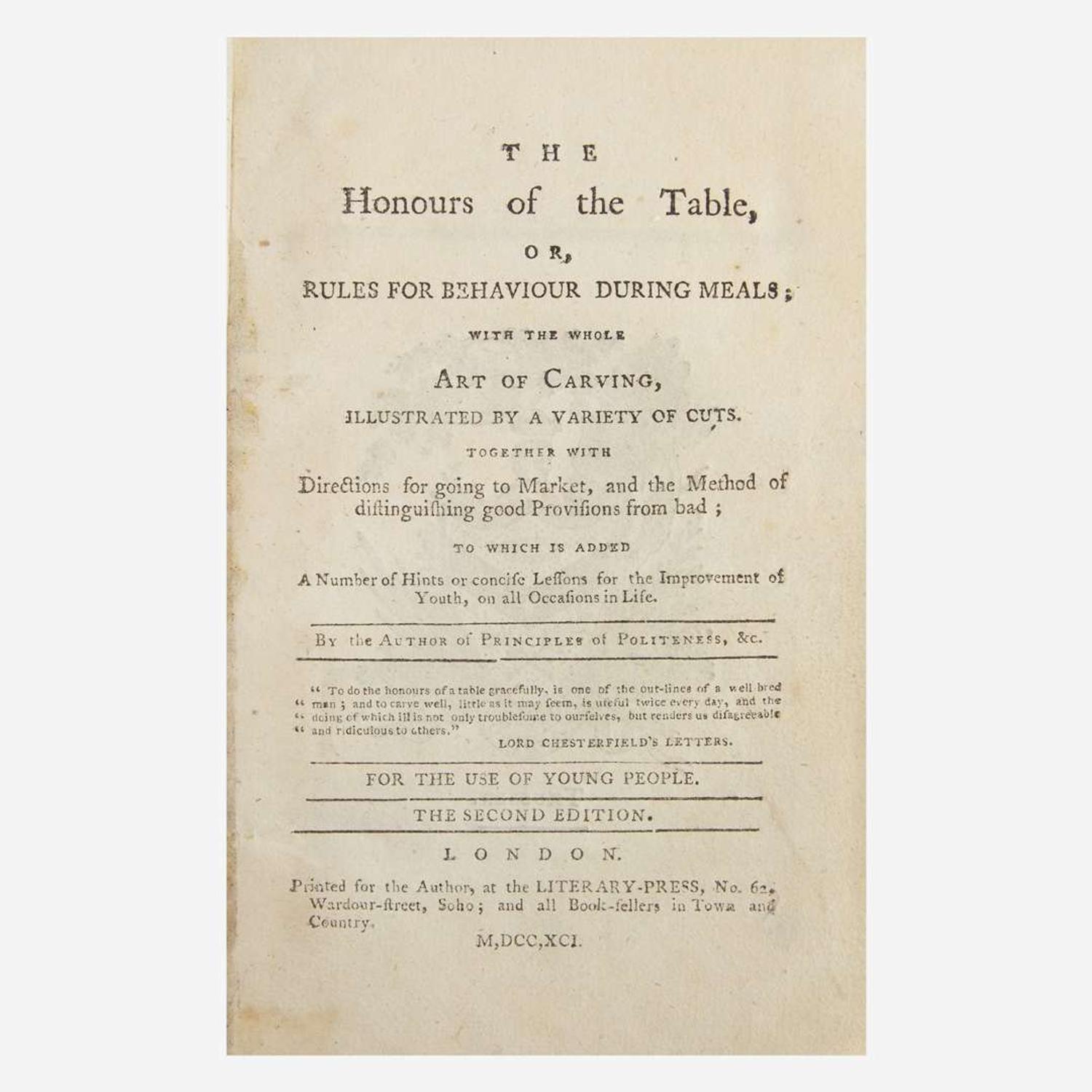 [Food & Drink] Group of 12 18th and 19th Century Titles on Cooking and Housekeeping