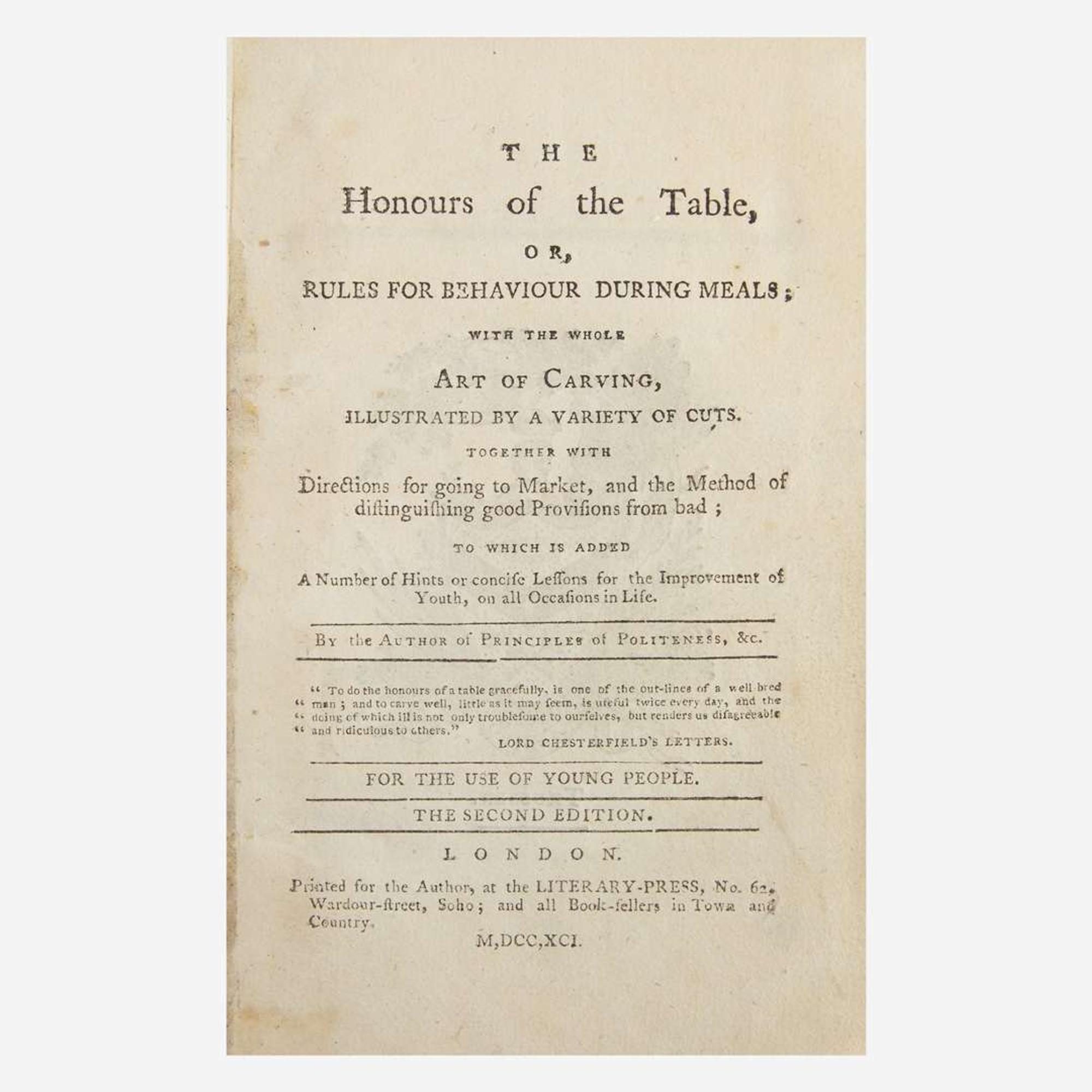 [Food & Drink] Group of 12 18th and 19th Century Titles on Cooking and Housekeeping