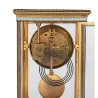 A Japy Freres Gilt Bronze and Champleve Clock