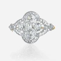 Belle Epoque diamond and platinum brooch