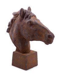 A Pair of French Cast Iron Horse Heads